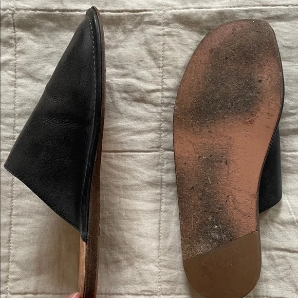 Either/Or Black Leather Mules - Picture 2 of 4